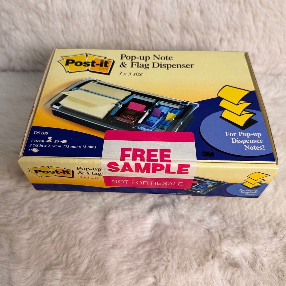 3M Post-it Pop-up Note & Flag Dispenser DS100 Desktop Organizer Sealed New